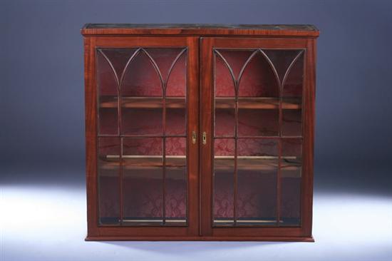 Appraisal: FEDERAL MAHOGANY GLAZED PANEL BOOKCASE CABINET Late th century probably