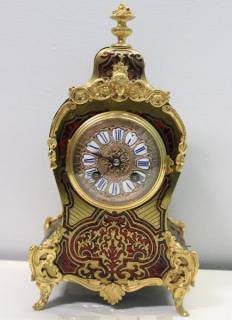 Appraisal: Louis XV Style Bronze Mounted Boulle Clock Clean original condition