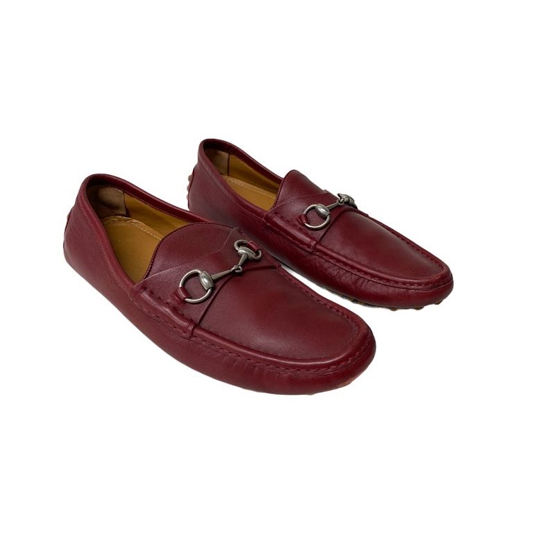 Appraisal: Gucci Red Leather Men's Loafer Gucci Red Leather Men's Loafer