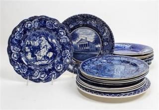 Appraisal: A Collection of English Transfer Decorated Plates Diameter of largest