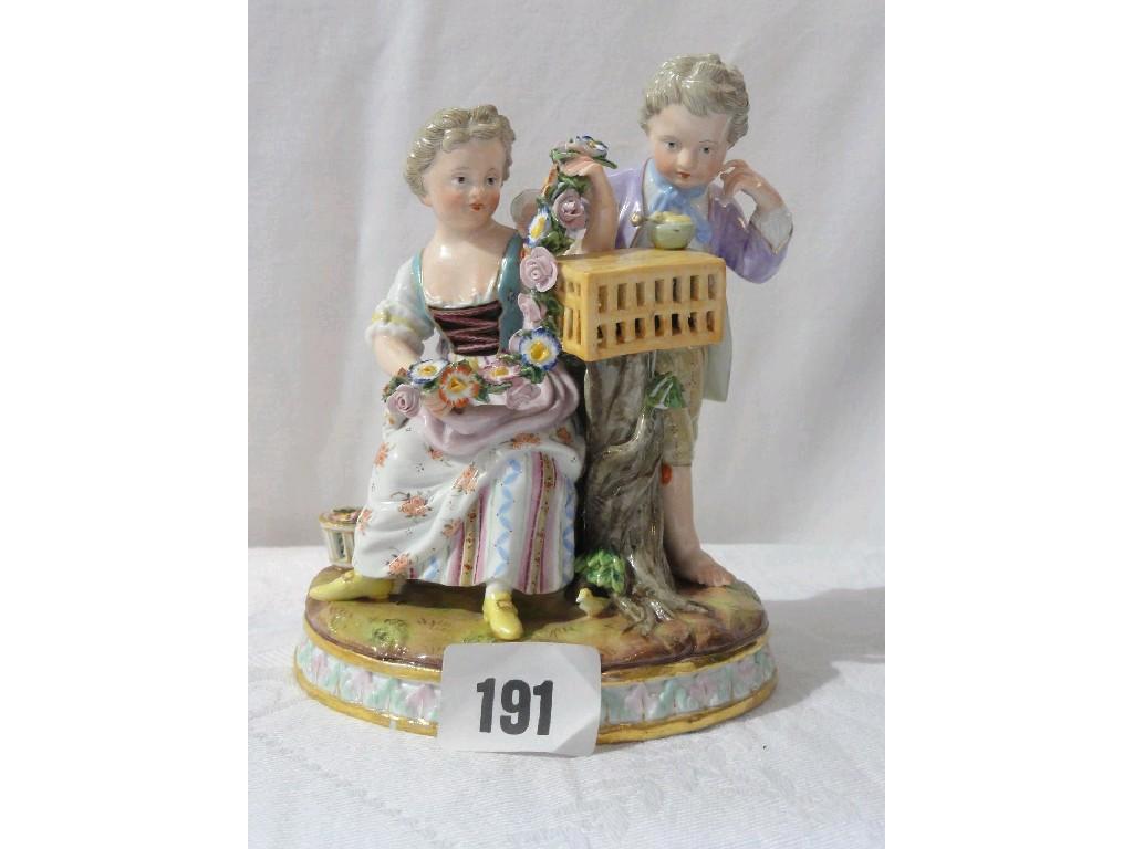 Appraisal: A th century Meissen figure group of a pair of