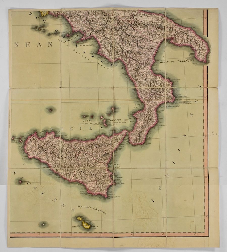 Appraisal: James Wyld Large Folding Map of Italy James Wyld A