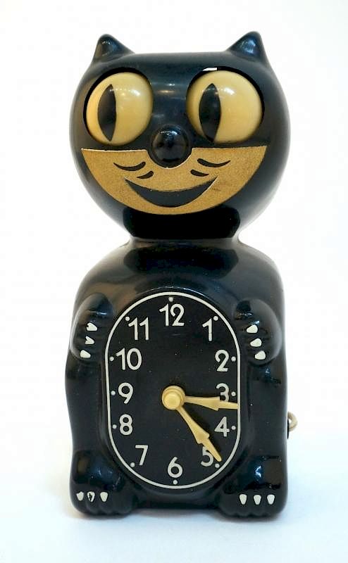 Appraisal: Kit Kat Clock Kit Kat Clock Description Missing tail not