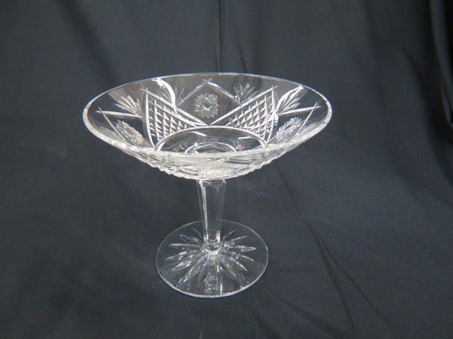 Appraisal: Waterford Cut Crystal Compote fancy cutwork signed excellent