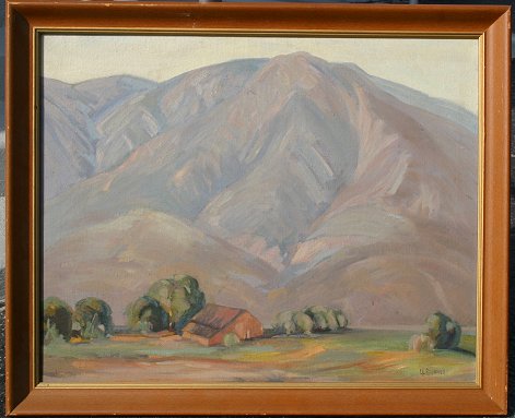 Appraisal: BRUNNER Lawrence A American - Palm Springs Landscape Oil Canvas