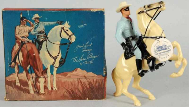 Appraisal: Hartland Lone Ranger Figure Riding Silver Figure comes with original