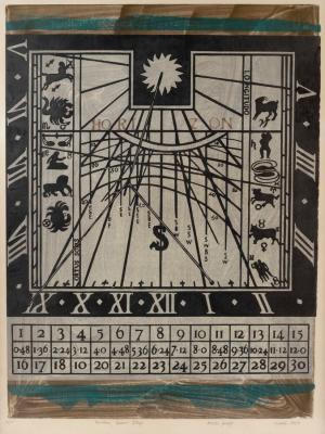 Appraisal: Walter Hoyle - Sundial Queens College Cambridge artists proof number