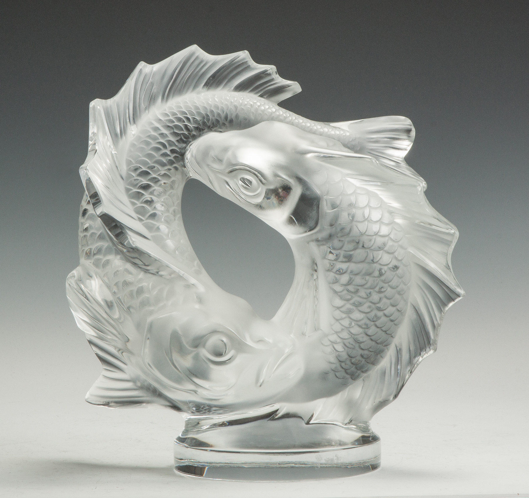 Appraisal: Lalique Molded Frosted Fish Sgn Lalique France