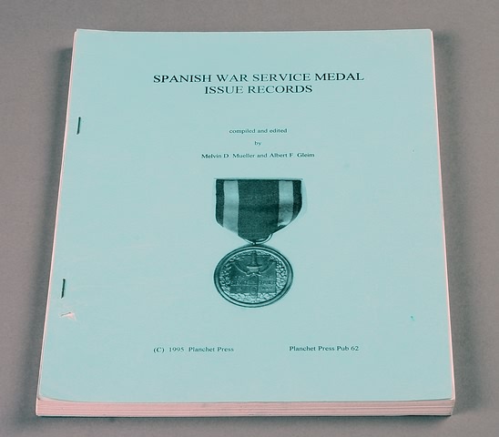 Appraisal: Spanish War Service medal issue records by Muller and Gleim