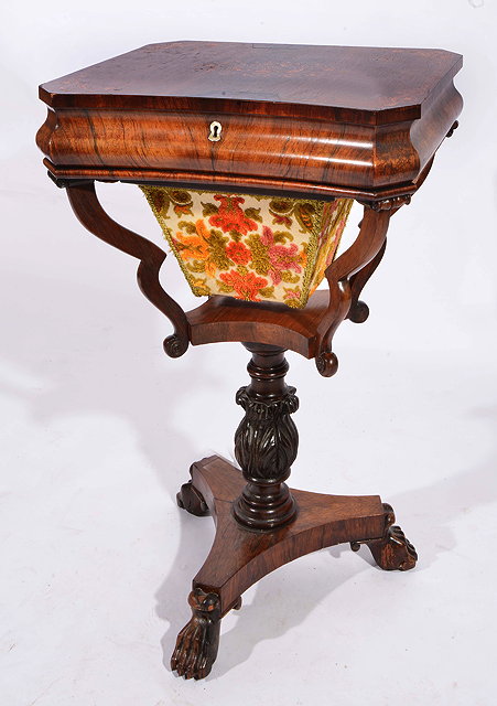 Appraisal: A VICTORIAN ROSEWOOD CARD TABLE the serpentine top with decorative