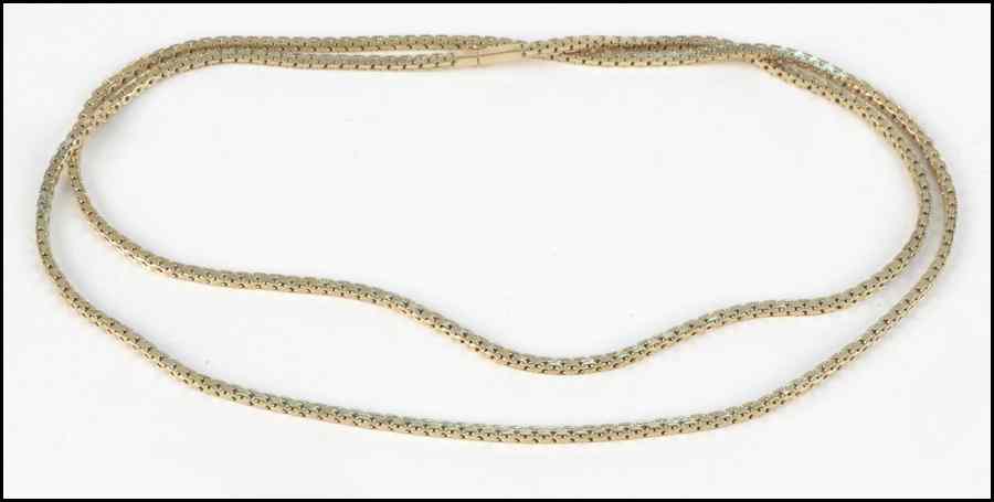 Appraisal: KARAT YELLOW GOLD NECKLACE Length '' Wt grams Condition No