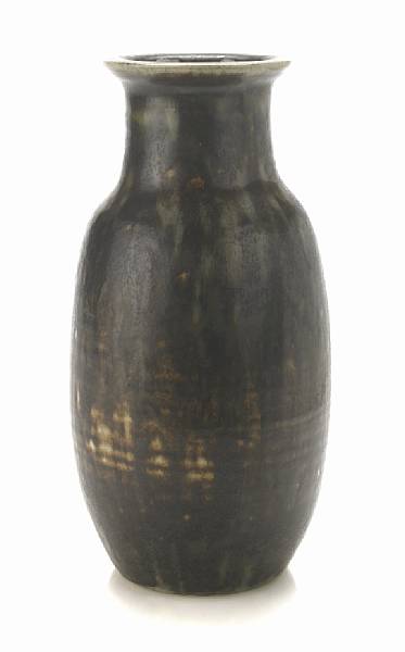 Appraisal: A Helge Christoffersen stoneware vase for Royal Copenhagen with blue