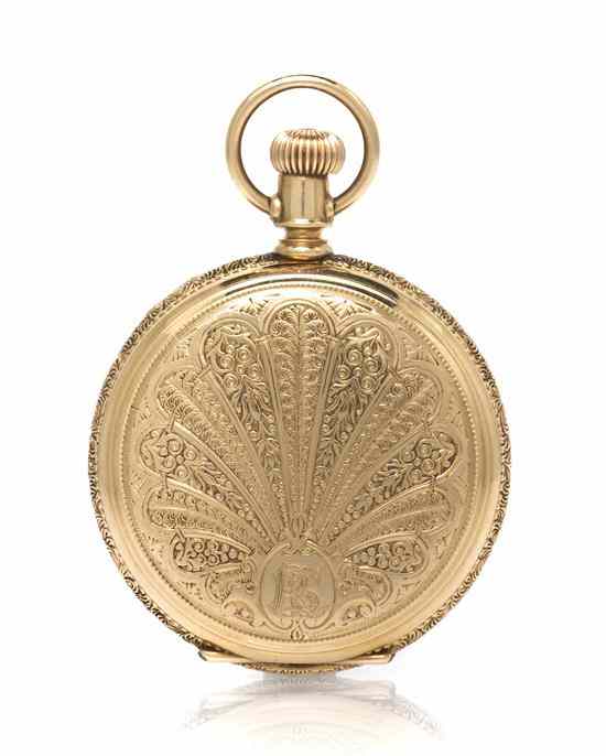 Appraisal: A Karat Yellow Gold Hunter Case Pocket Watch Waltham mm