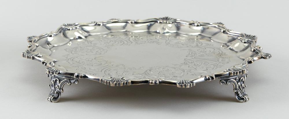 Appraisal: VICTORIAN STERLING SILVER SALVER LONDON APPROX TROY OZ VICTORIAN STERLING