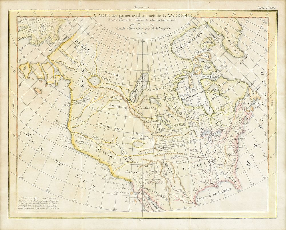 Appraisal: A LOUIS XV MAP Carte des Parties nord et ouest