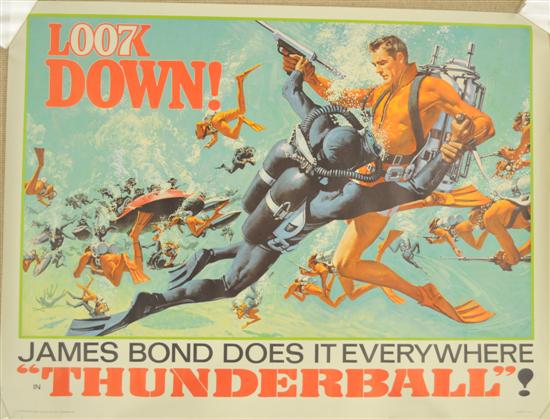 Appraisal: Thunderball poster US c s rolled A condition x James