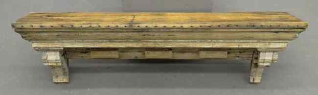 Appraisal: th c pine wall shelf '' Length