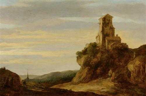 Appraisal: MOLIJN PIETER DE London - Haarlem Hilly landscape with walkers