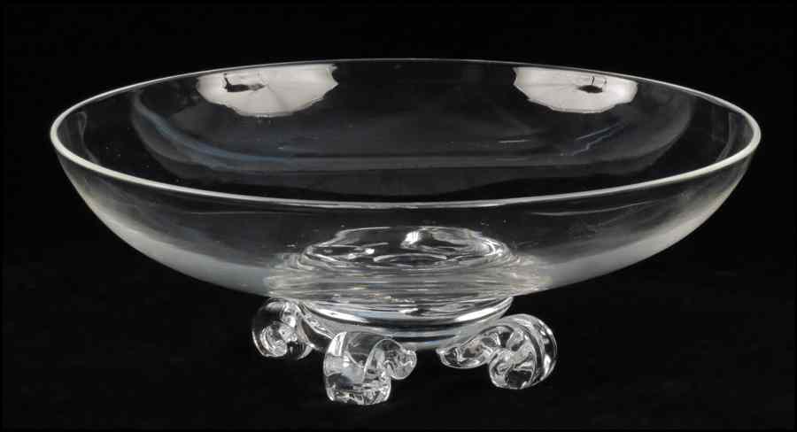 Appraisal: STEUBEN GLASS FOOTED DISH '' x '' Condition No Specific