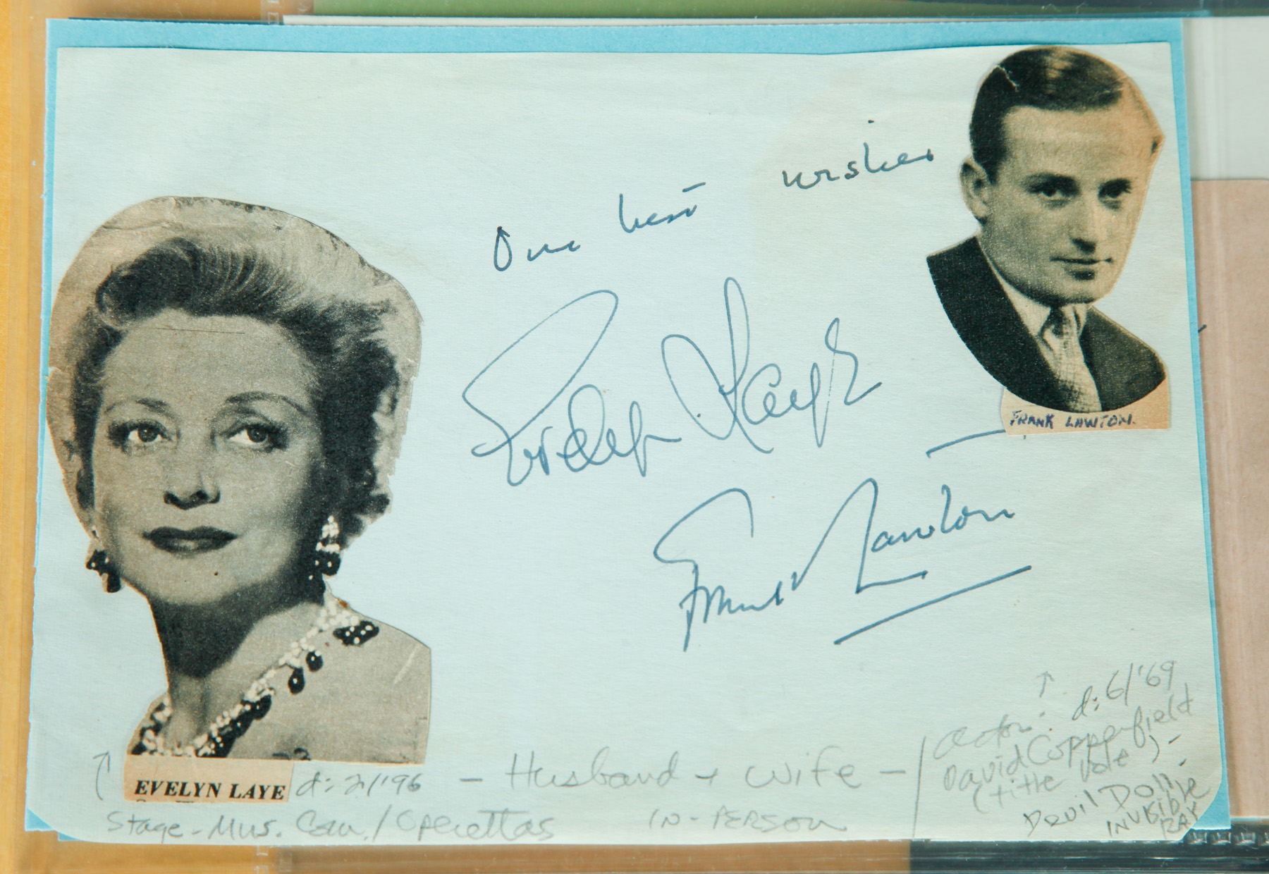 Appraisal: COLLECTION OF AUTOGRAPHS Twentieth century Collection includes Craig Stevens Betty