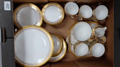 Appraisal: A collection of Spode R heavily gilded teaware to include