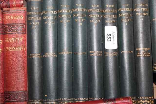 Appraisal: A QUANTITY OF DECORATIVELY BOUND VOLUMES to include the Waverley