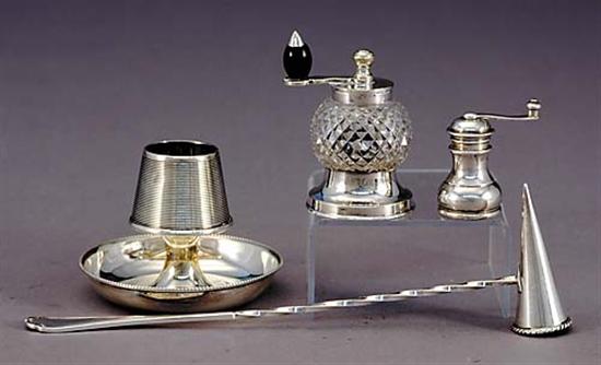 Appraisal: Collection of silver and plated household items late th century