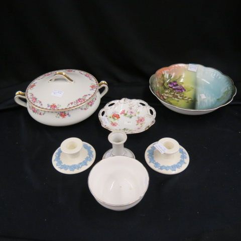 Appraisal: pc Estate Porcelain Lot Haviland covered vegetable berry bowl more