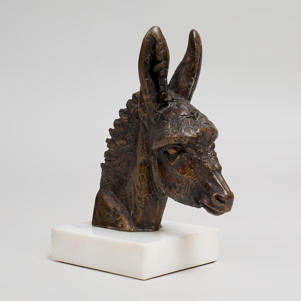 Appraisal: Sally Arnup b Head of a Donkey Bronze signed 'Arnup'