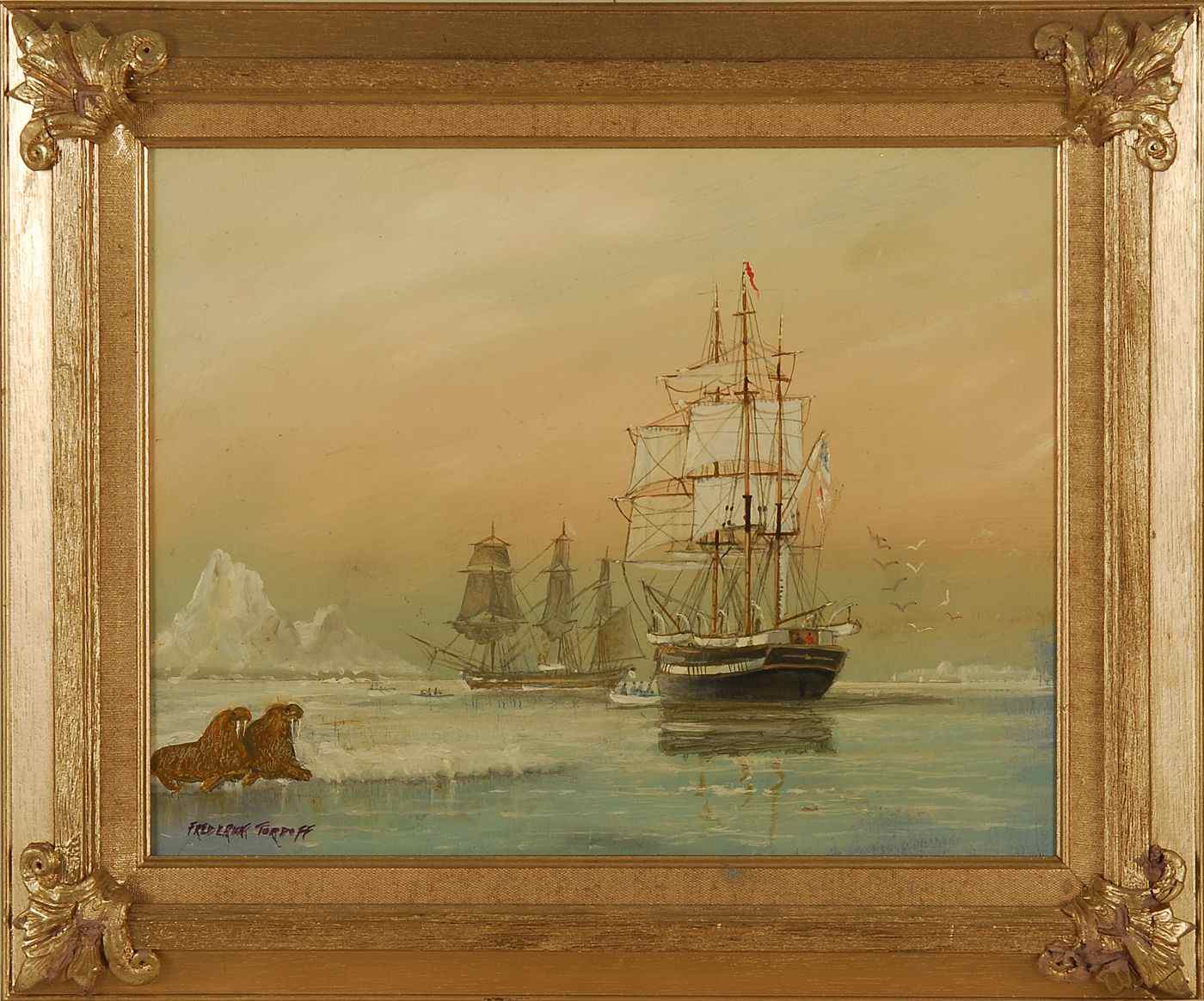 Appraisal: FREDERICK TORDOFFBritish American b Whale Ships in the Arctic Regions''