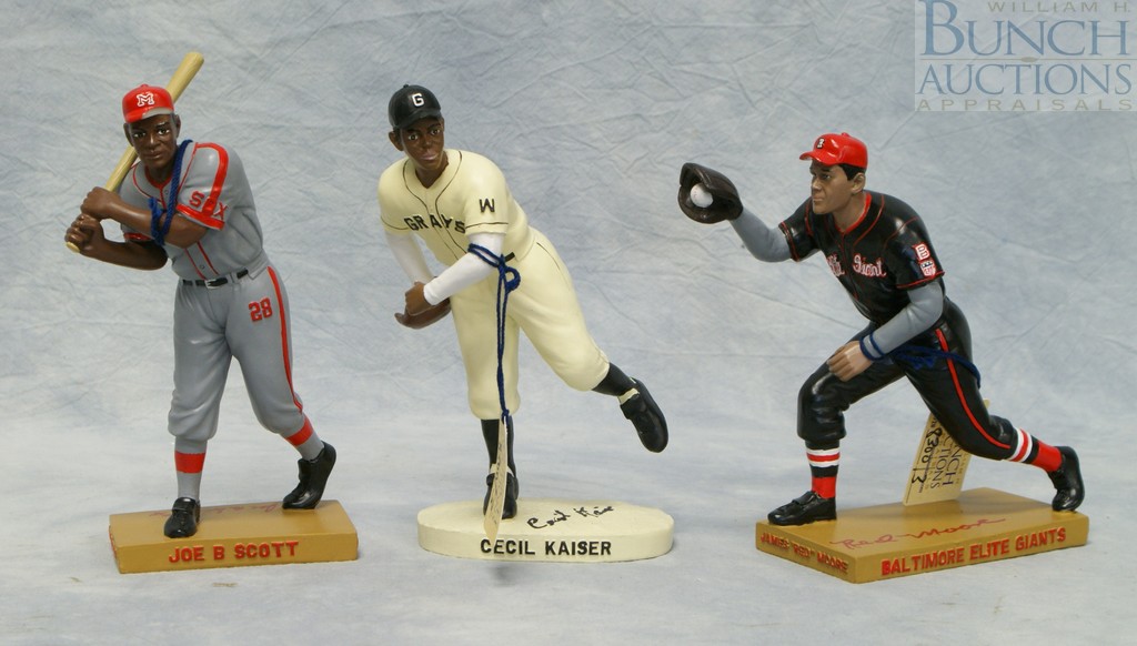 Appraisal: Hartland of Ohio Negro Legends Series signed baseball figures James