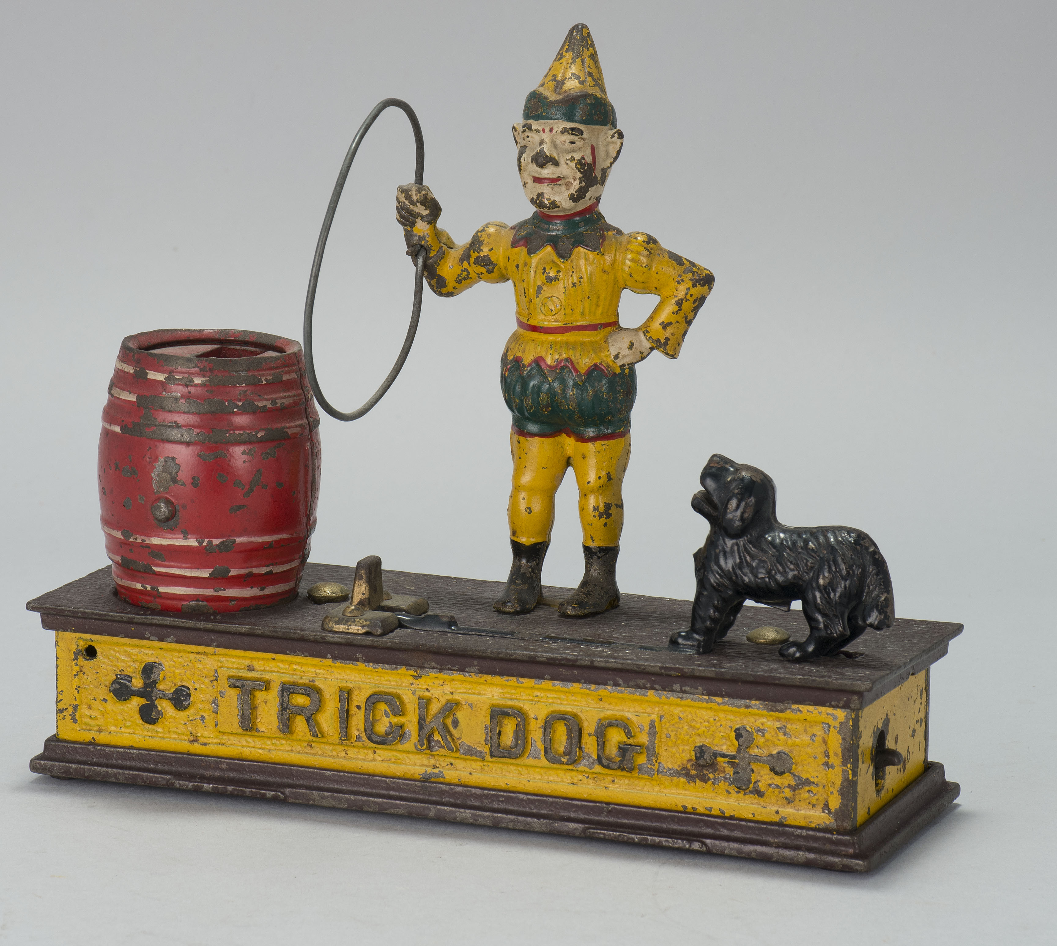 Appraisal: TRICK DOG CAST IRON MECHANICAL BANK Patented By Shepard Hardware