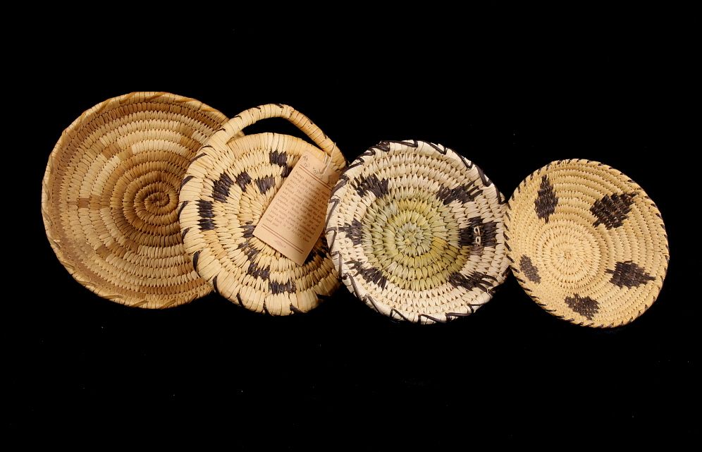 Appraisal: Collection of Four Papago Indian Woven Baskets Included in this