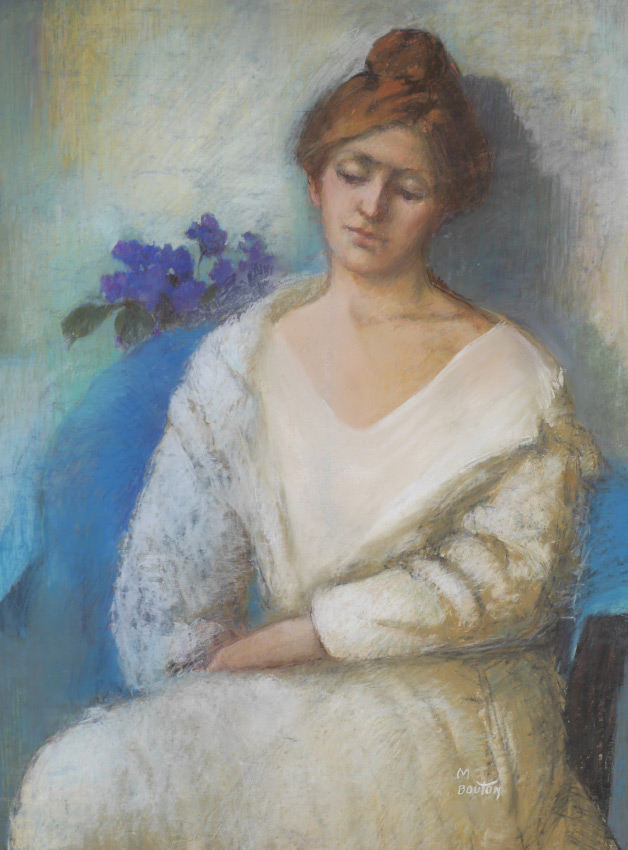 Appraisal: BOUTON Marcia Burnett American - Pensive Young Beauty Seated in