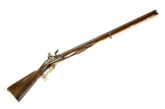 Appraisal: FLINTLOCK RIFLE Swiss mm octagonal barrel L cm Walnut stock