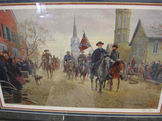 Appraisal: Mort Kunstler Civil War Lithograph Lee at Fredricksburg pencil signed