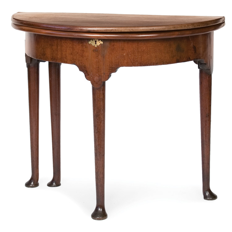 Appraisal: George II Mahogany Fold-Over Game Table Mid th century The