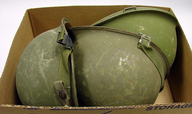 Appraisal: Lot consists of US M- style combat helmets complete with