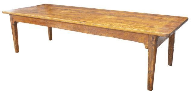 Appraisal: Continental pine farmhouse table early th c having a long