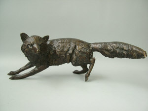 Appraisal: A late th century bronze model of a standing fox