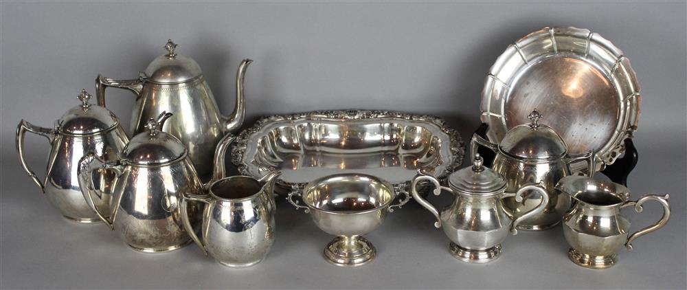 Appraisal: GROUP OF SILVER TABLEWARES including a Reed Barton two-handled footed