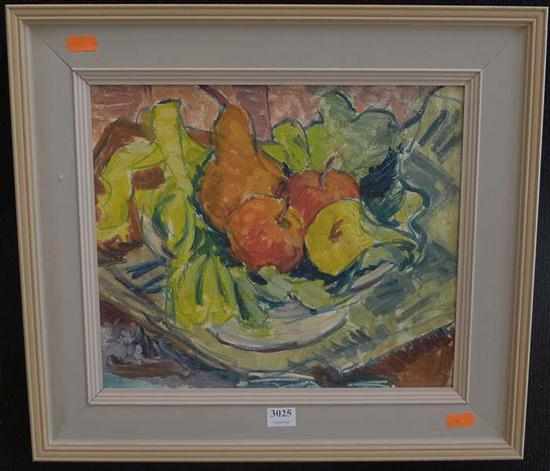 Appraisal: ATTRIBUTED TO PEGGIE CROMBIE STILL LIFE OIL ON BOARD