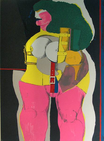 Appraisal: Richard Lindner American - Untitled from Fun City Color lithograph