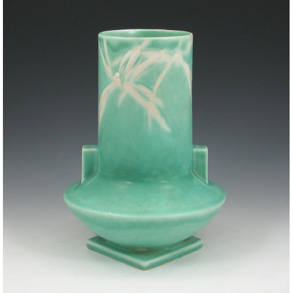 Appraisal: Roseville Green Dawn - Vase Roseville Dawn vase in green