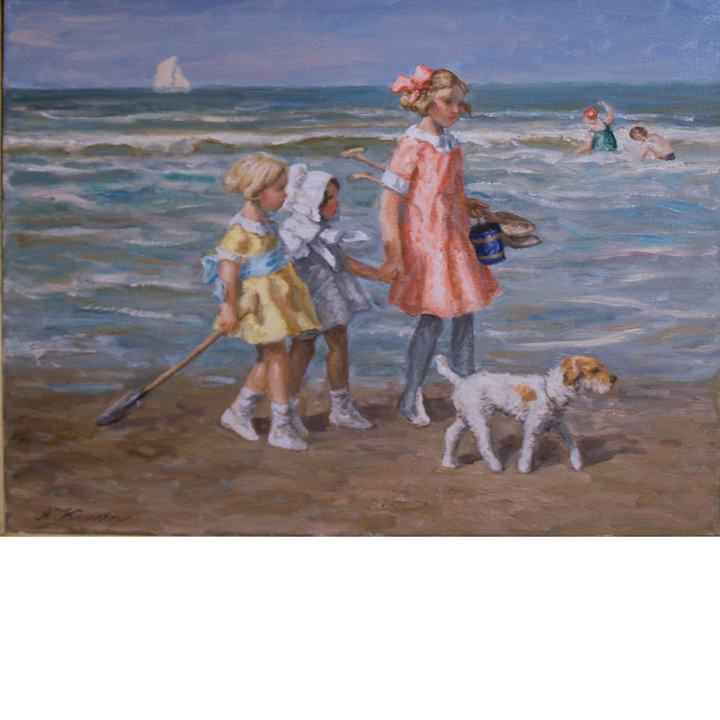 Appraisal: Anton Karssen Dutch b A Walk on the Beach Signed