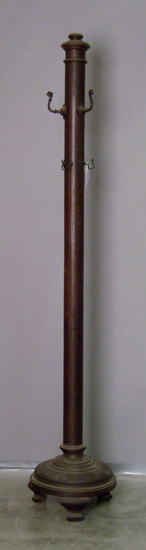 Appraisal: Empire mahogany hat rack h