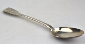 Appraisal: A George IV silver fiddle pattern basting spoon William Eaton