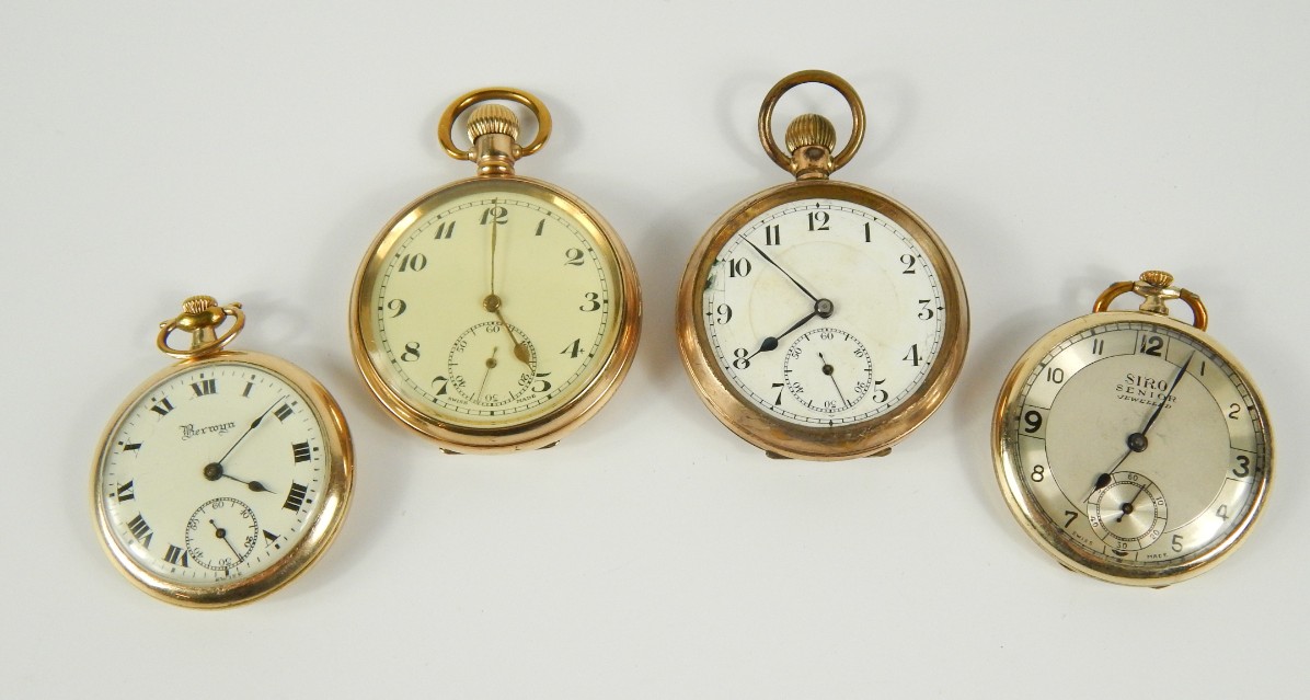 Appraisal: A Siro gentleman's gold plated open faced pocket watch keyless