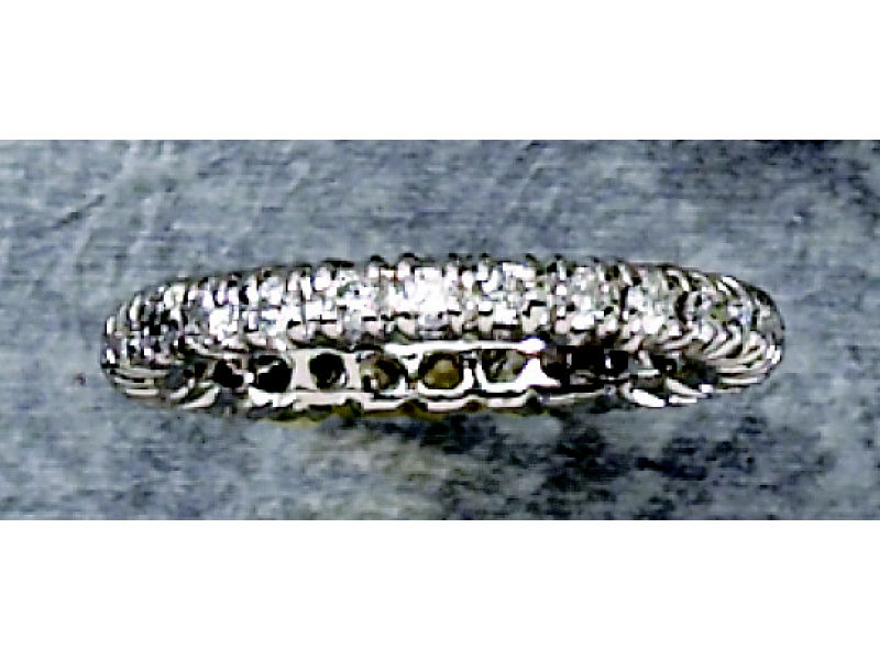 Appraisal: DIAMOND ETERNITY RING k white gold diamond eternity ring set