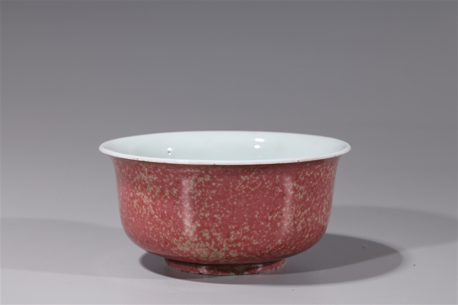 Appraisal: Chinese peach bloom glazed bowl Xuande six-character mark to base